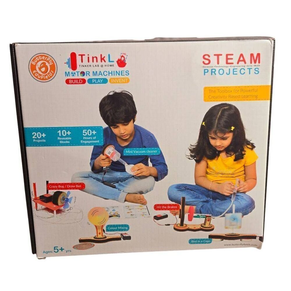 TinkL 20+ STEAM Projects Kit for Kids Motor Machines Science
